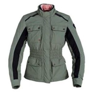 Triumph Ladies ISDT Army Green Motorcycle Jacket